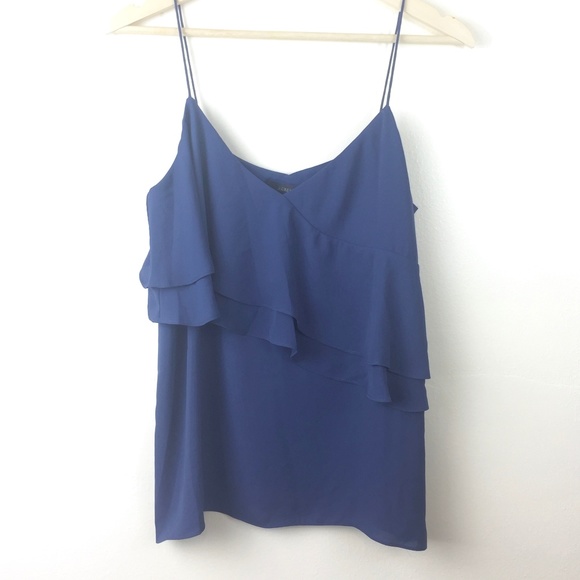 J. Crew Tops - ❤️NWT J. Crew Drapey Ruffle Cami Blue Size 6 Tall